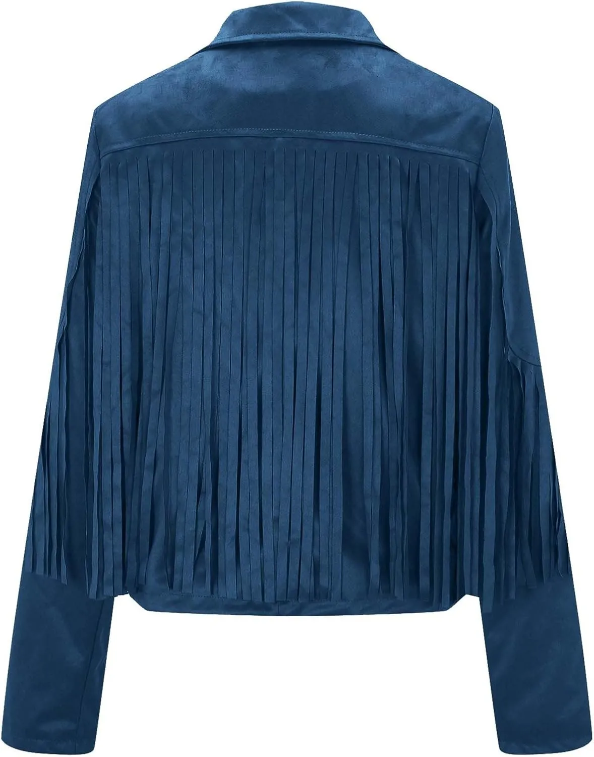 2023 Womens Fringe Jackets Fashion Cropped Petite Coats Tassel Motorcycle Short Jacket Trendy Casual Outerwear Overcoat