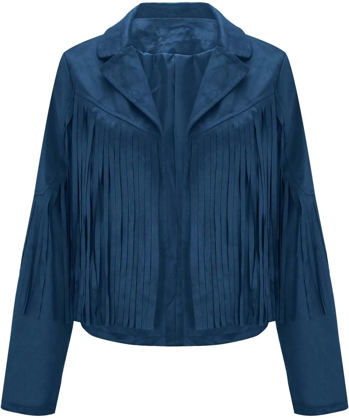 2023 Womens Fringe Jackets Fashion Cropped Petite Coats Tassel Motorcycle Short Jacket Trendy Casual Outerwear Overcoat