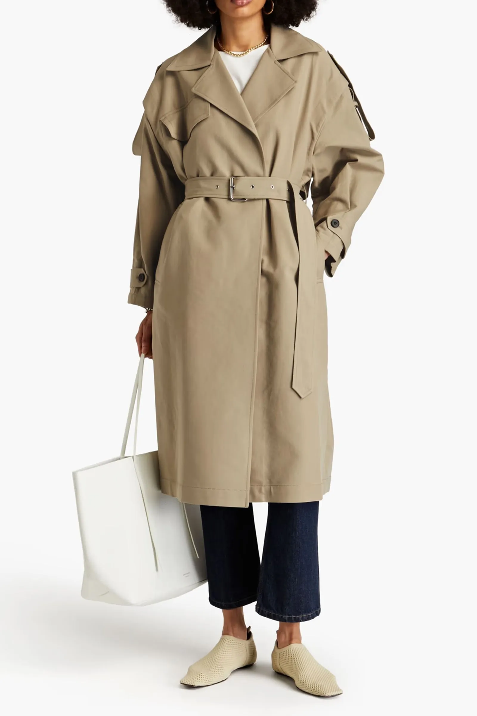 Belted Cotton Trench Coat