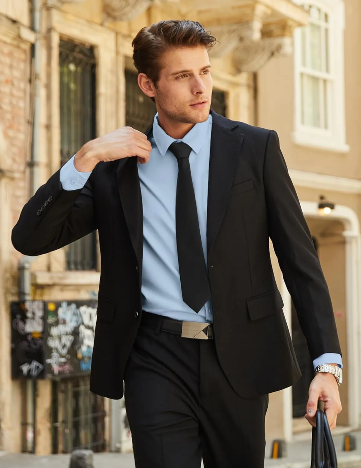 COOFANDY Mens Long Sleeve Button Down Shirts Casual Untucked Shirts for Men Dress Shirts Wedding Shirts