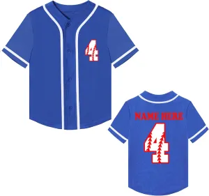 Custom Toddler Boy 2nd 3rd 4 Year-Old Baseball Jersey Personalized Printed Kids Name Birthday Shirt Outfit T-Shirts