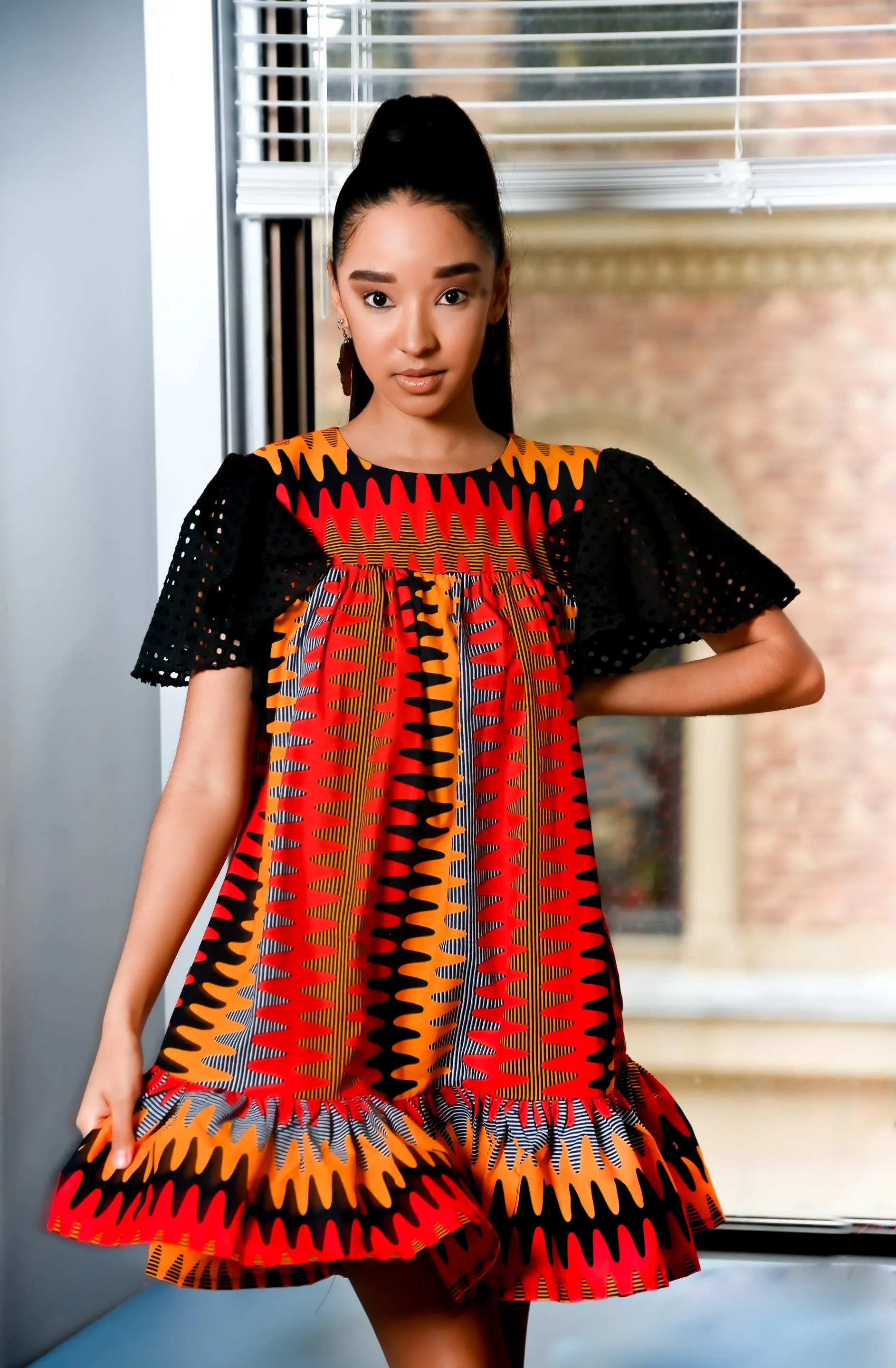 DUTON Ruffle Shift Dress 3