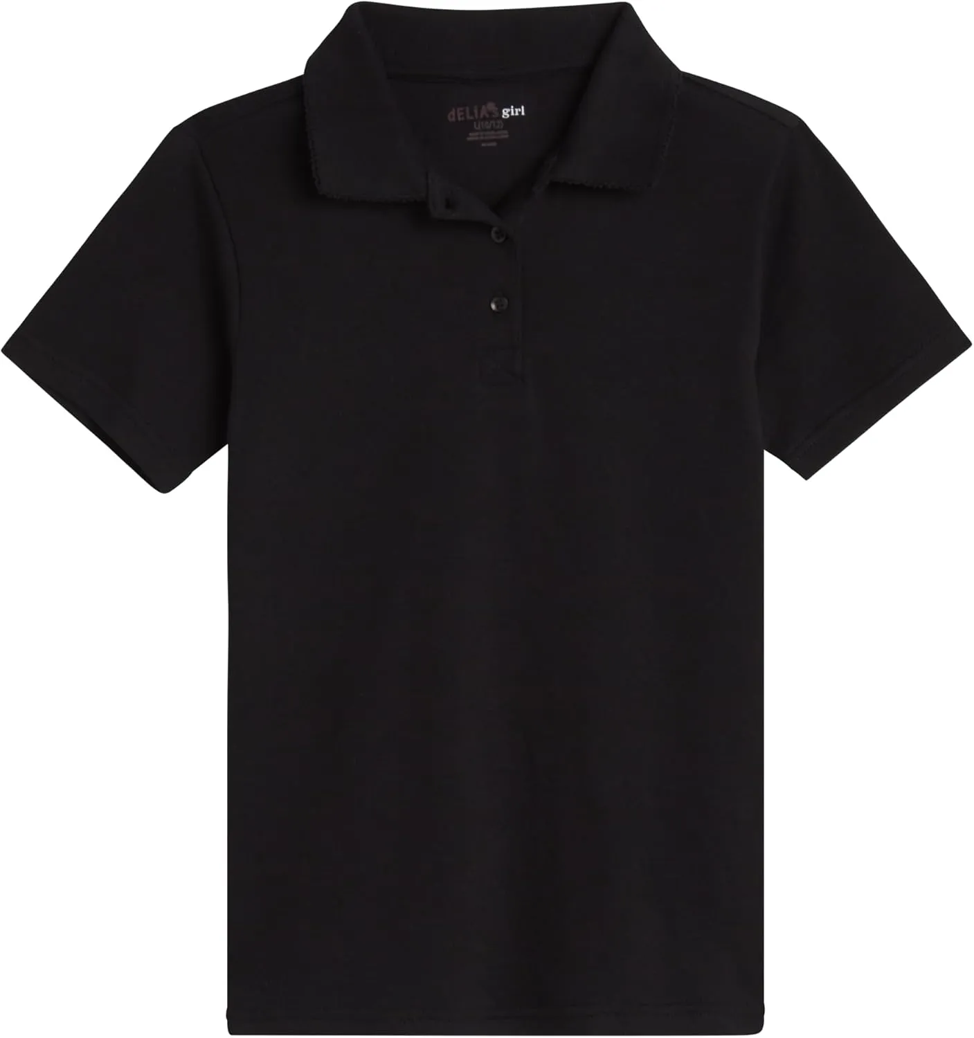 Girls' School Uniform Polo Shirt - 3 Pack Short Sleeve Picot Collar Polo - Interlock Soft Polo for Girls (4-16)