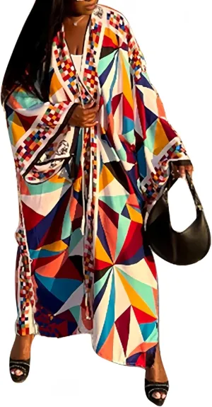 Kimono Cardigan for Women Long Boho Satin Kimono Robes Plus Size Open Front Beach Swimsuit Cover Ups Lightweight Duster