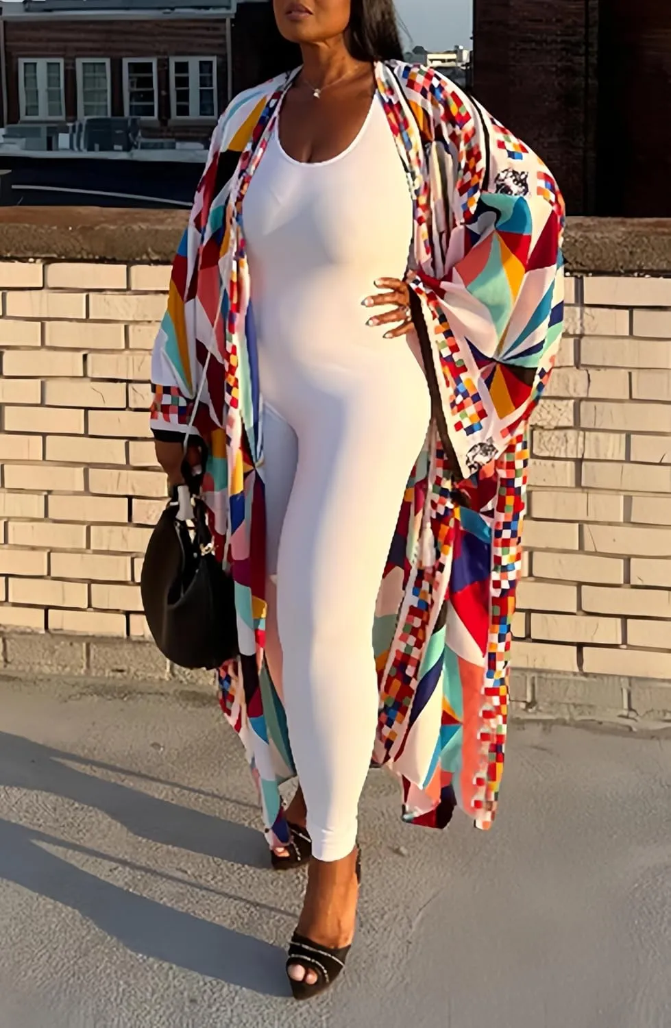Kimono Cardigan for Women Long Boho Satin Kimono Robes Plus Size Open Front Beach Swimsuit Cover Ups Lightweight Duster