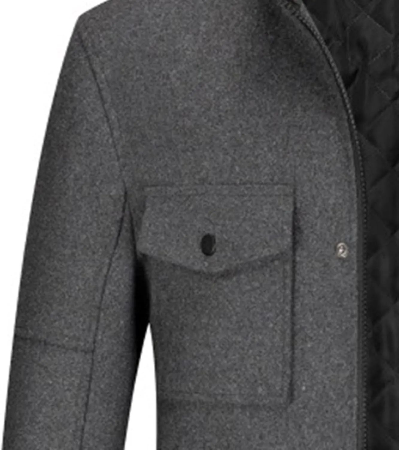 Maiyifu-GJ Mens Trench Coat Winter Wool Blend Coats Slim Fit Casual Business Jacket Quilted Lined Overcoat with Pockets
