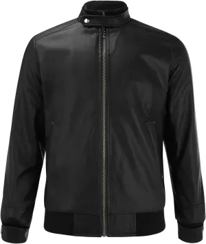 Mens Jacket Casual Windproof Bomber Jackets Full Zip Windbreaker Jackets Warm Winter Padded Coats Zip Up Jacket