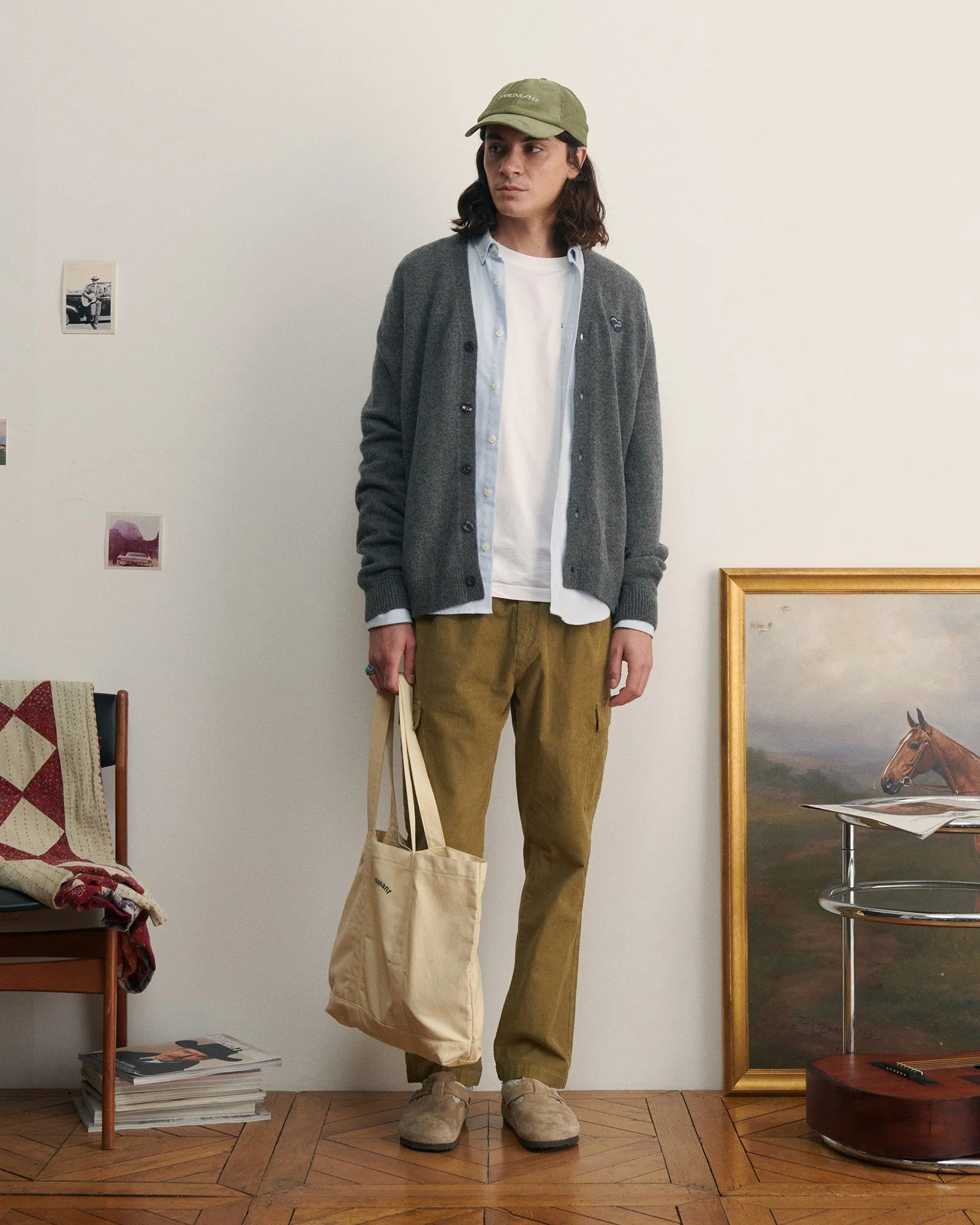 "Patch Coeur" lhomme wool cardigan