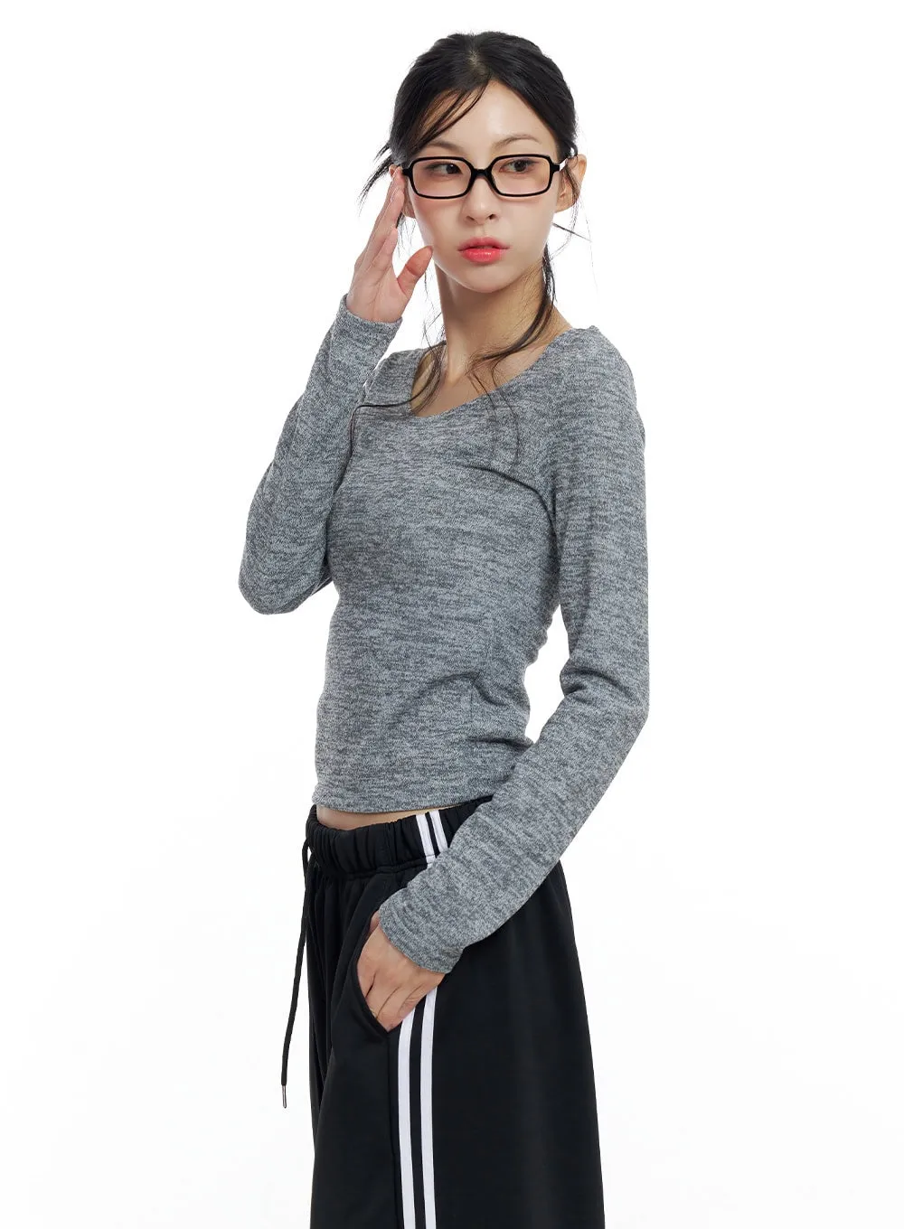 Slim U-Neck Crop Top CO425