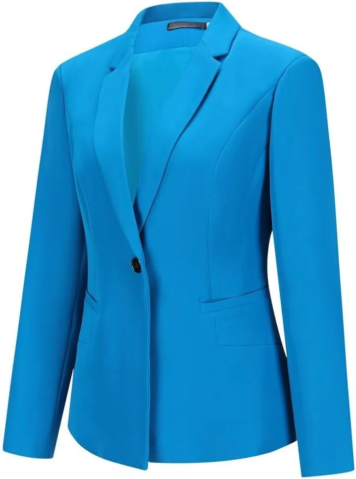YUNCLOS Women's 2 Piece Office Lady Business Suit Set Slim Fit Blazer Pant